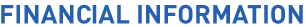 Financial information Financial information