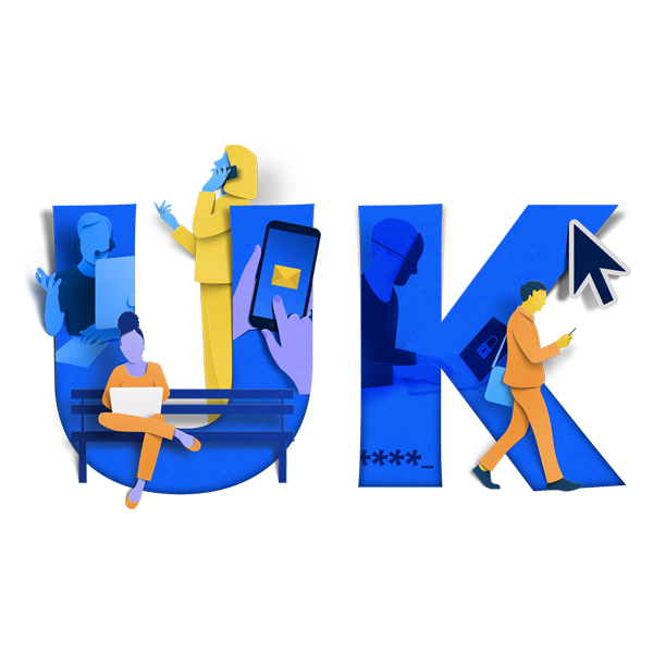 Illustration of  the word UK