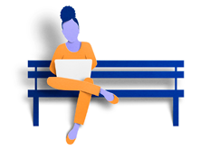 Illustration of a contact centre employee
