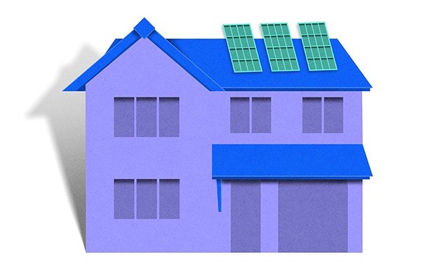House with solar panels
