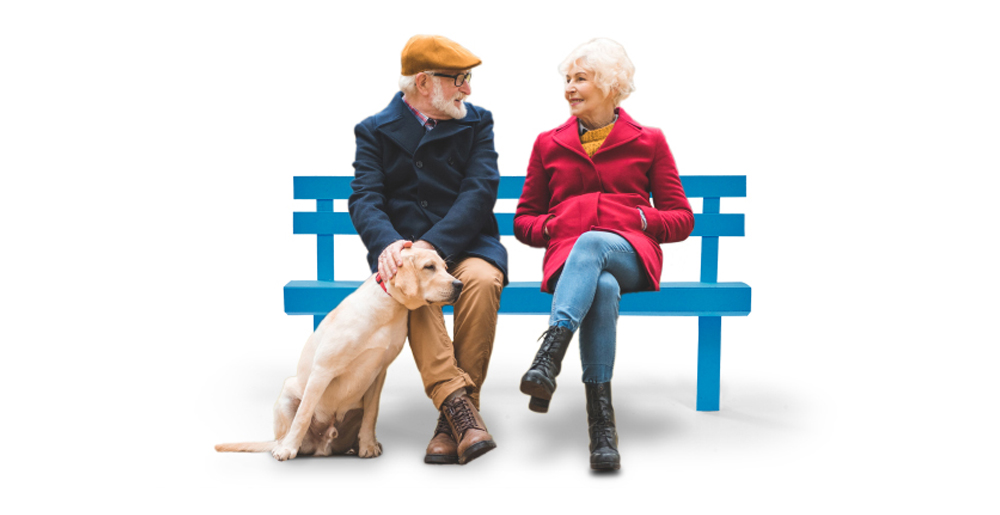 Couple on a bench