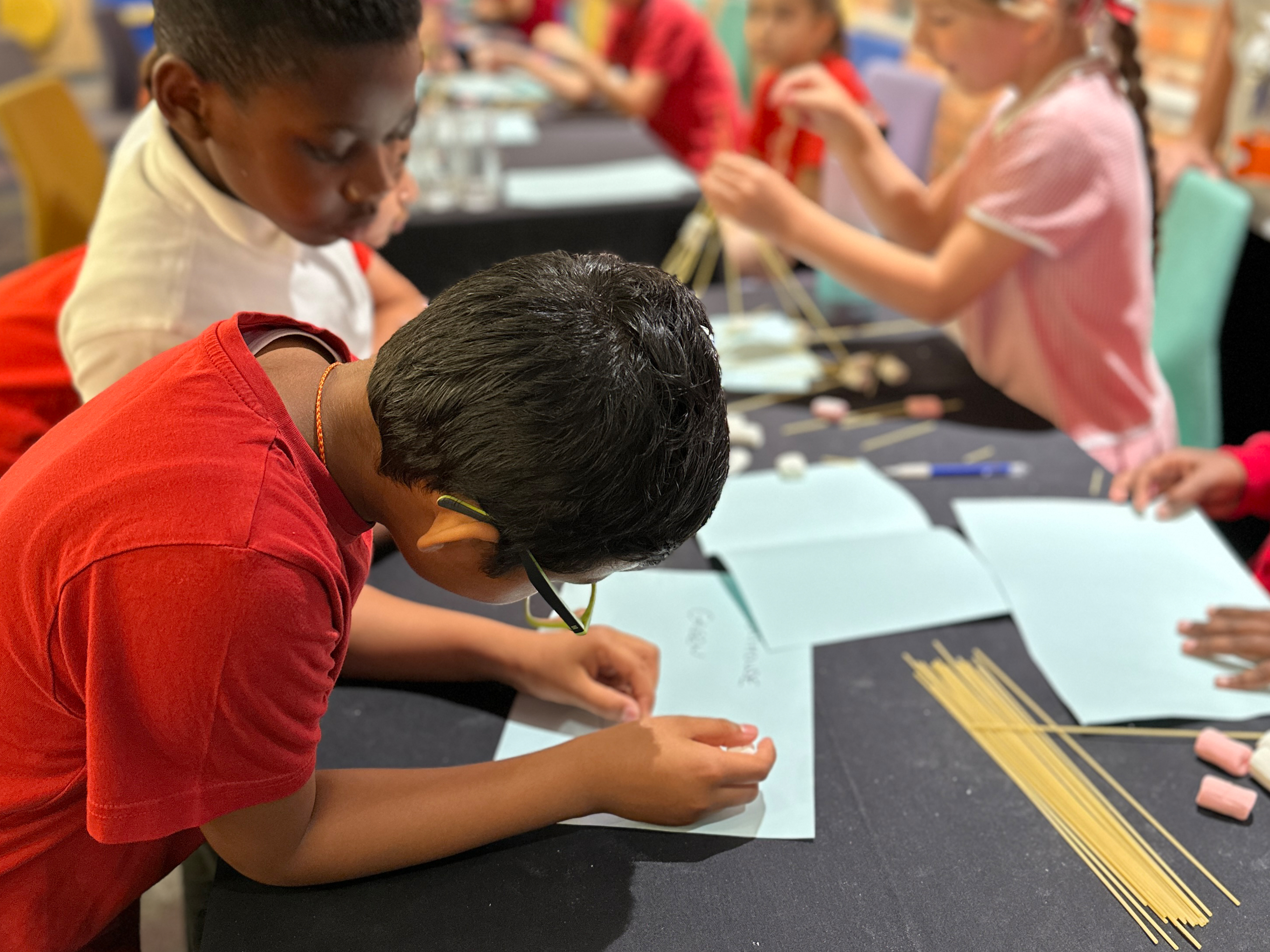 School children at Coventry Building Society Area