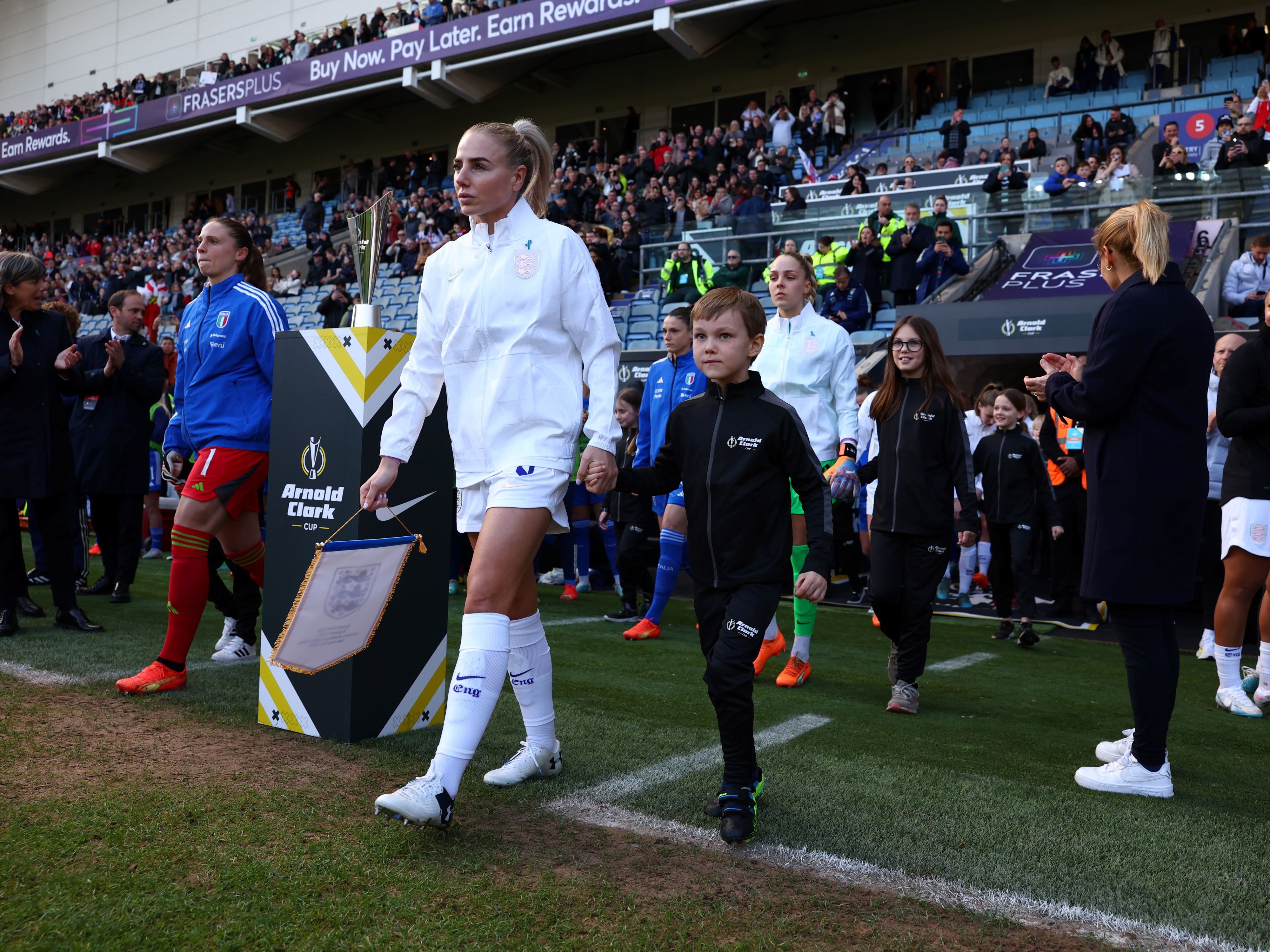 Footballer walking out of Area