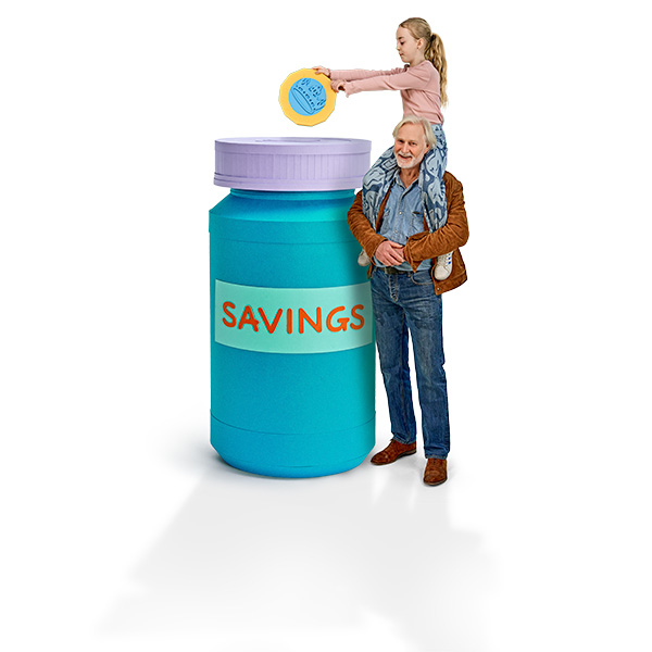 Illustration of a savings piggy bank