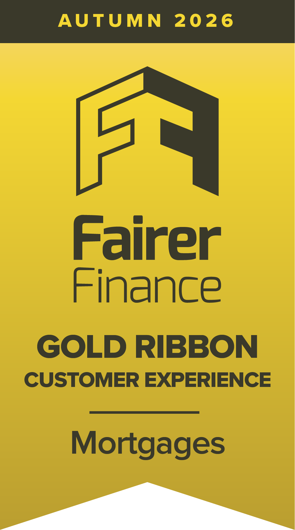 Gold ribbon Fairer Finance award